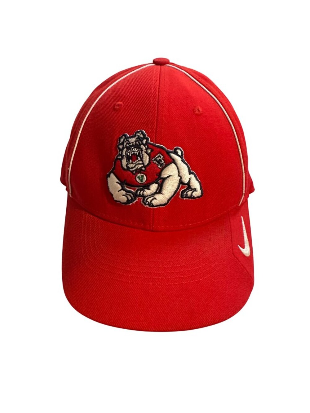 Fresno State Bulldogs Nike Red Dri-Fit Adjustable Hat With Embroidered Logo & Sw
